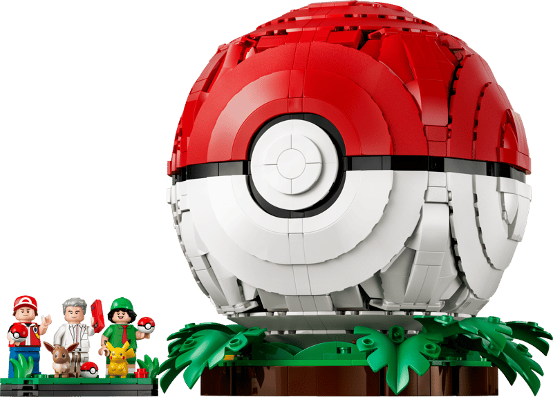 Poké Ball gigante LEGO Pokémon 72154, vista exterior