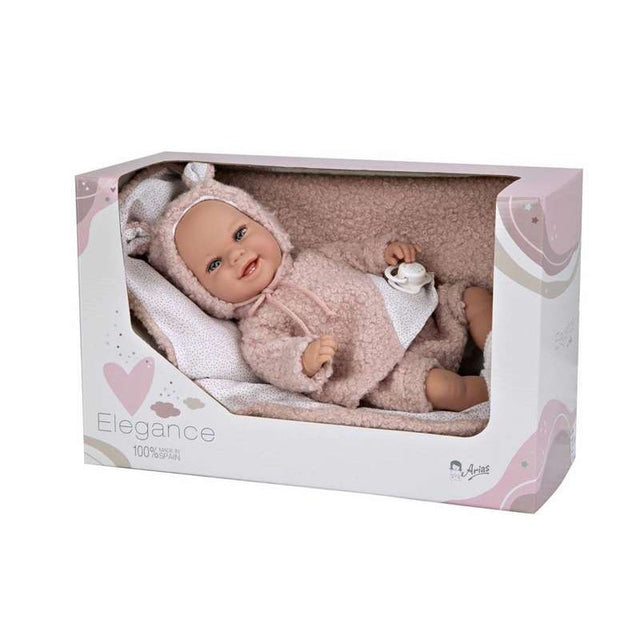 ELEGANCE 35 CM BABYTO ROSA C/MANTA (MUÑECO DE PESO)