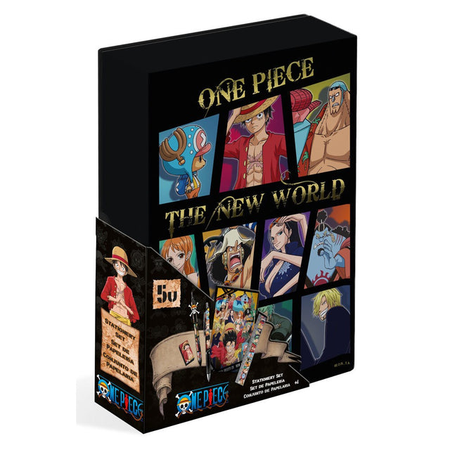 CAJA PAPELERIA ONE PIECE 5 PIEZAS