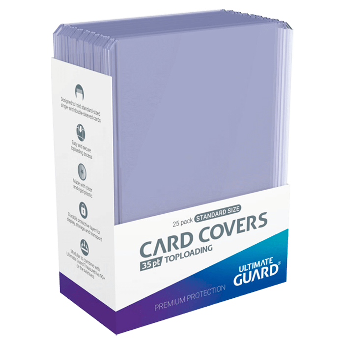 FUNDAS CARD COVERS TOP LOADING 35 PT TRANSPARENTE - PACK 25 UDS