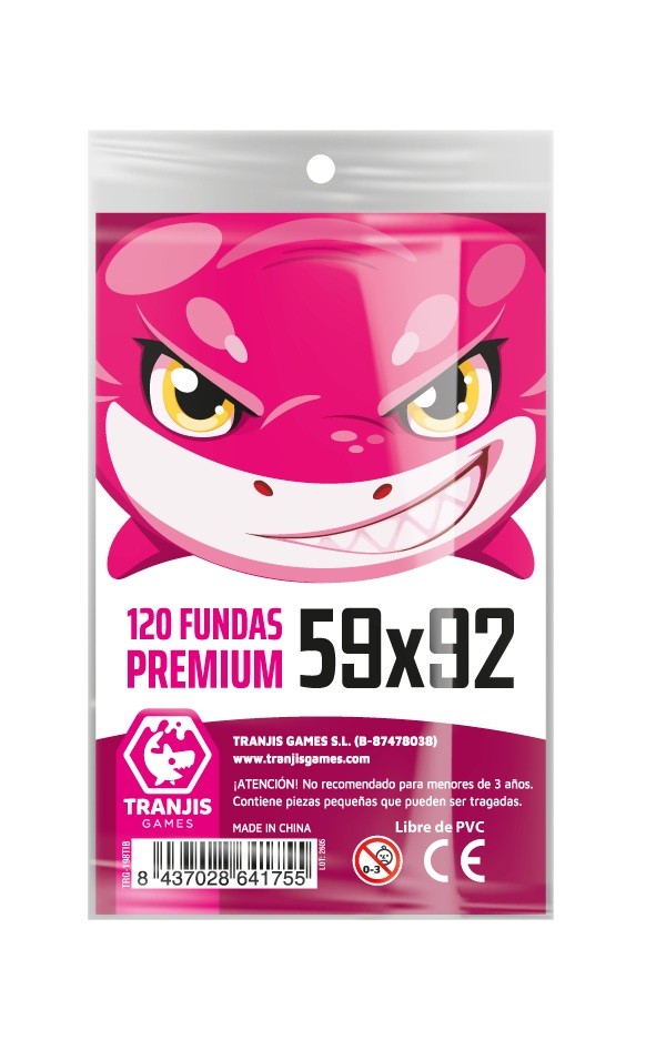 Fundas Premium Tiburón 59 × 92 mm — 120 fundas