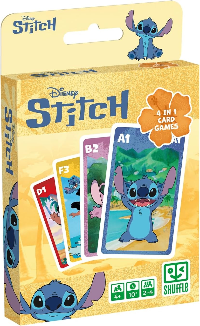 JUEGO DE CARTAS 4 EN 1 STITCH SHUFFLE