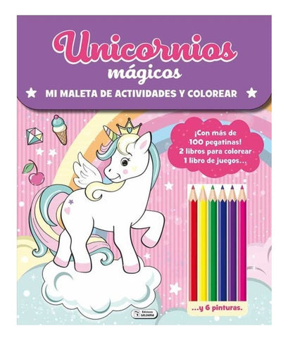 MALETA DE ACTIVIDADES Y COLOREAR - UNICORNIOS