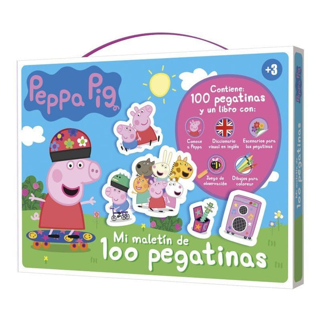 MALETIN 100 PEGATINAS PEPPA PIG LUDUM