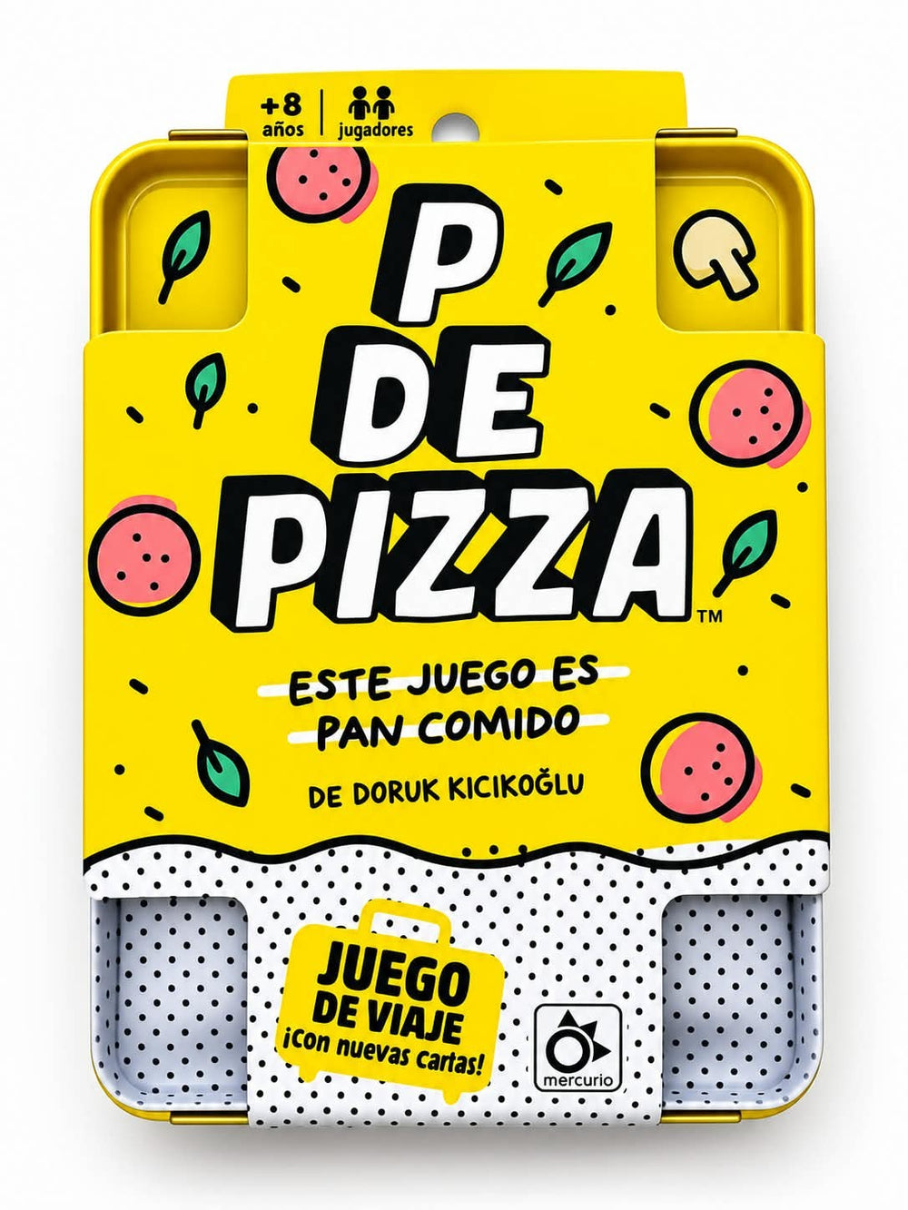 P de Pizza — lata de viaje
