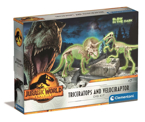 ARQUEOJUGANDO TRICERATOPS AND VELOCIRAPTOR JURASSIC WORLD 3