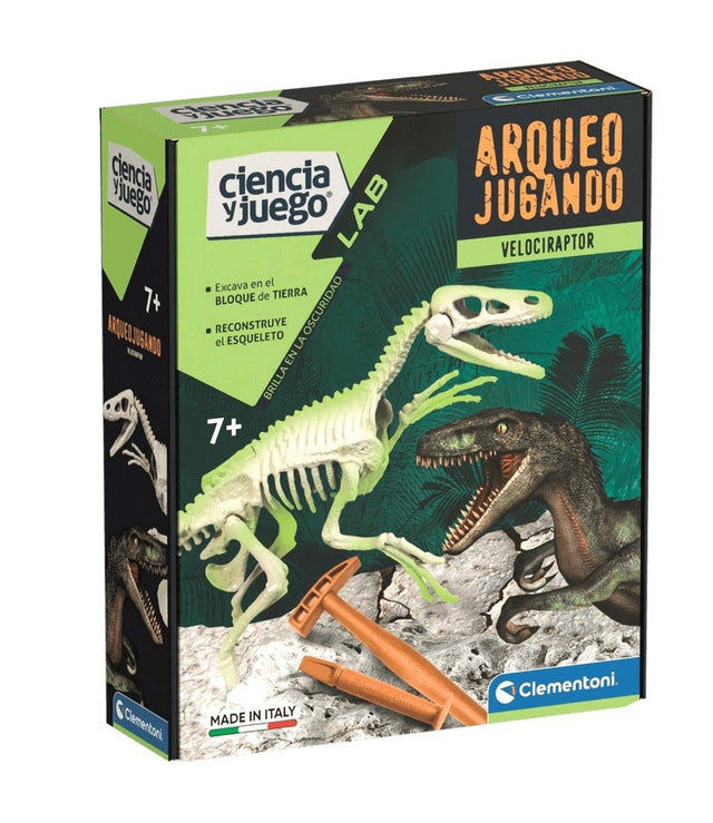 ARQUEOJUGANDO VELOCIRAPTOR FLUO