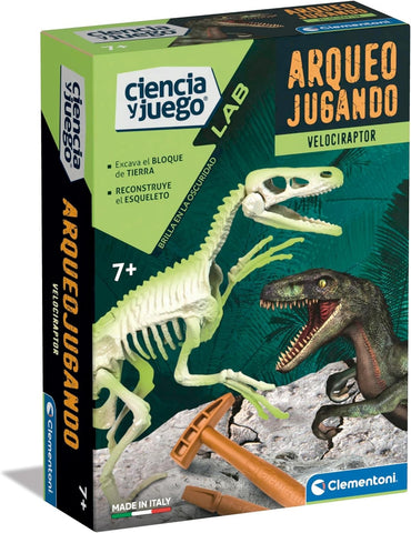 ARQUEOJUGANDO VELOCIRAPTOR FLUORESCENTE