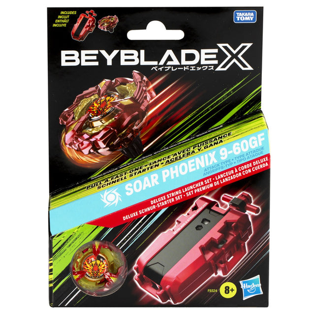BEYBLADE X SET PREMIUM LANZADOR Y SOAR PHOENIX