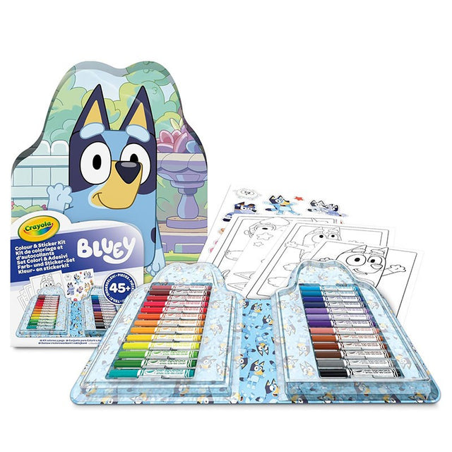 MALETIN 45 PIEZAS PARA COLOREAR CON STICKERS BLUEY