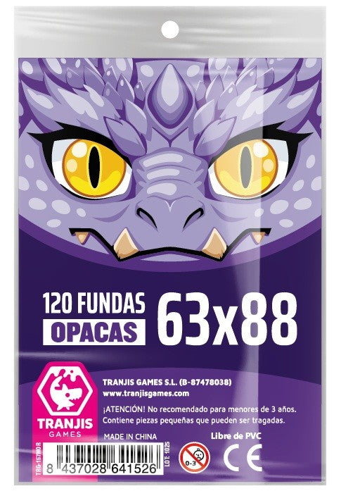FUNDAS OPACAS DRAGON MORADO 63X88 120U.