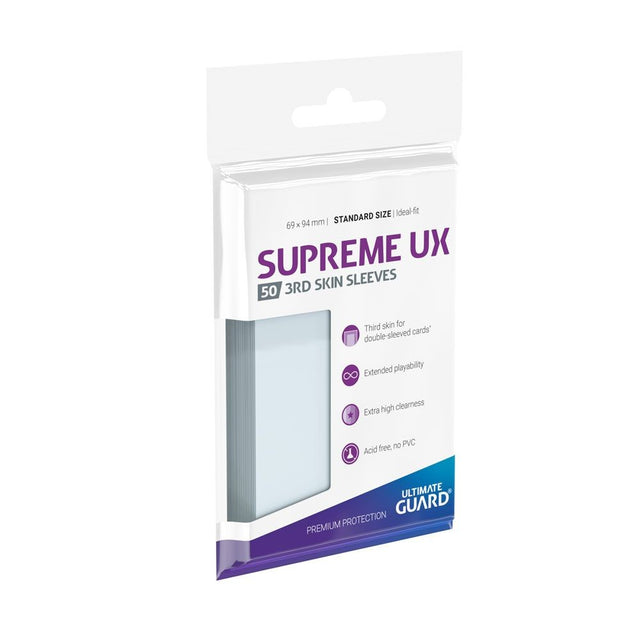 FUNDAS ULTIMATE GUARD SUPREME UX 3rd SKIN SLEEVES TRANSPARENTE (50) ESTANDAR