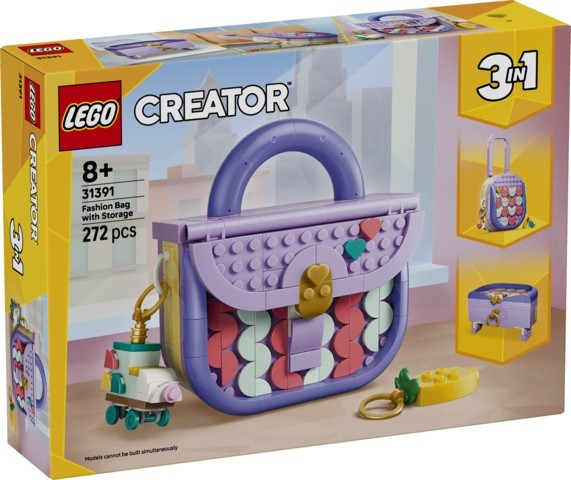 LEGO CREATOR 3 EN 1 - BOLSO DE DISEÑO ARTISTICO CON COMPARTIMENTO