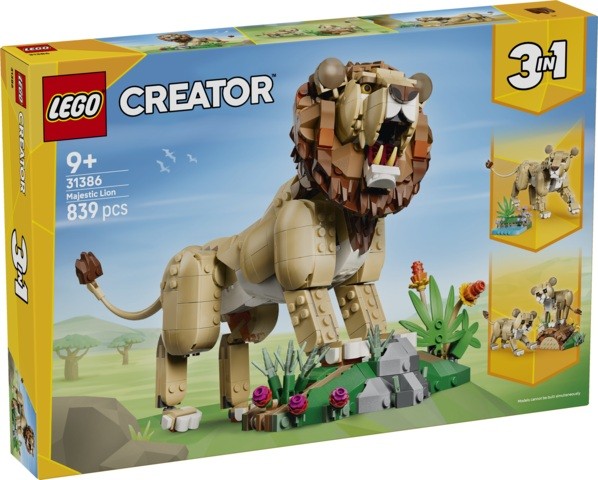 LEGO CREATOR 3 EN 1 - FAUNA SALVAJE: LEON MAJESTUOSO