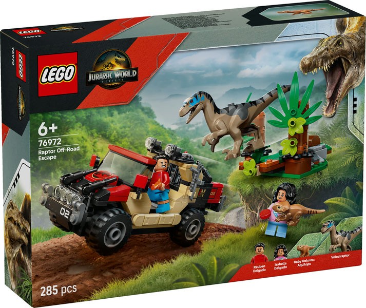 LEGO JURASSIC WORLD - HUIDA EN TODOTERRENO Y RAPTO AL ACECHO