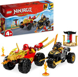 LEGO NINJAGO BATALLA EN COCHE Y MOTO DE KAI Y RAS