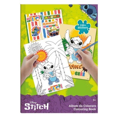 LIBRO DE COLOREAR + PEGATINAS DISNEY LILO & STITCH