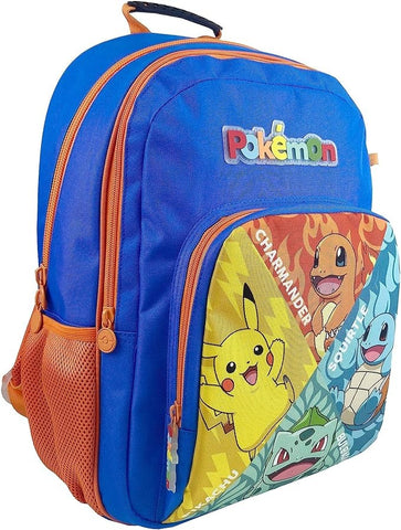 MOCHILA ESCOLAR POKEMON KANTO STARTERS