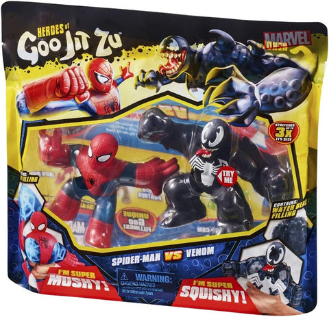 PACK 2 HÉROES MARVEL GOO JIT ZU - SPIDERMAN VS VENOM