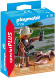 PLAYMOBIL INVESTIGADOR CON CAIMAN