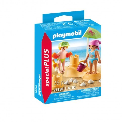 PLAYMOBIL - NIÑOS CON CASTILLO DE ARENA