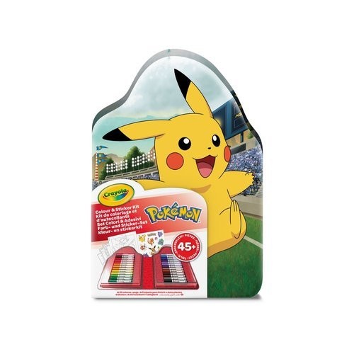 MALETIN 45 PIEZAS PARA COLOREAR CON STICKERS POKEMON