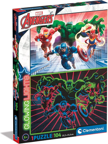 PUZZLE 104 PZAS MARVEL VENGADORES GLOWING LIGHTS