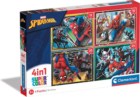 PUZZLE 4 EN 1 SPIDERMAN