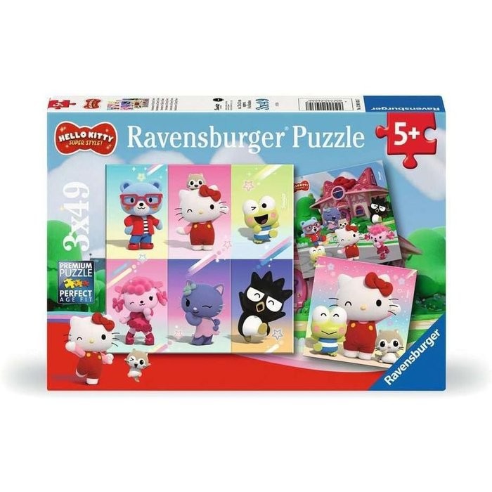 PUZZLE HELLO KITTY SUPER STYLE 3 X 49 PIEZAS