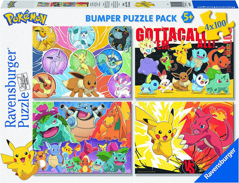 PUZZLE POKEMON BUMPER PACK 4x100 PZAS