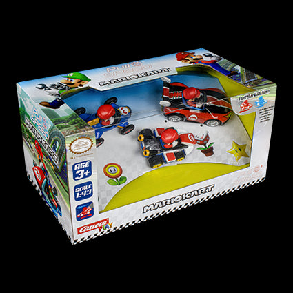 PACK 3 COCHES PULL & BACK MARIO KART 1:43